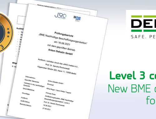 Tested and passed: DEBATIN is awarded “BME Responsible Procurement Organization” Level 3 certification