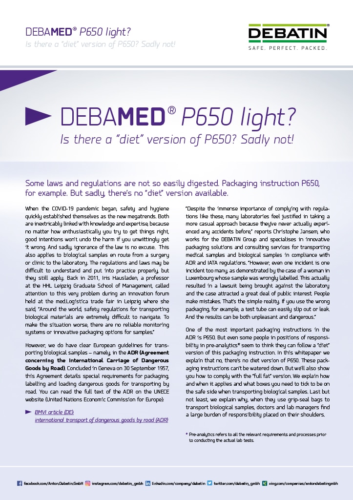 DEBATIN Whitepaper P650 light