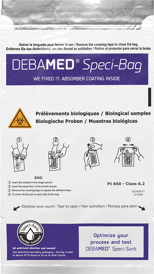 DEBAMED Speci-Bag Speci-Sorb Top View