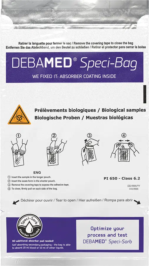DEBAMED Speci-Bag mit Speci-Sorb Draufsicht
