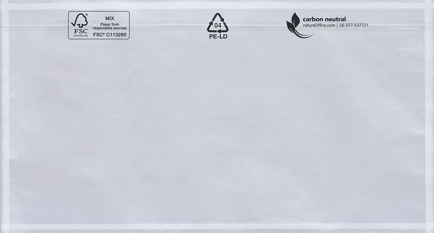 DEBAPAC® PCR Sustainable self-adhesive pouches for mailing documents