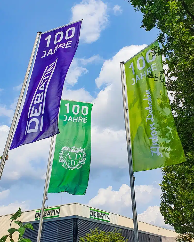 100-Jahre-Debatin-Flaggen-gross DEBATIN 100 years Flags